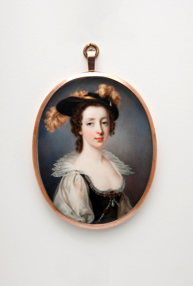Okänd kvinna i 1600-talskostym (John Cox Dillman Engleheart) - Nationalmuseum - 24857