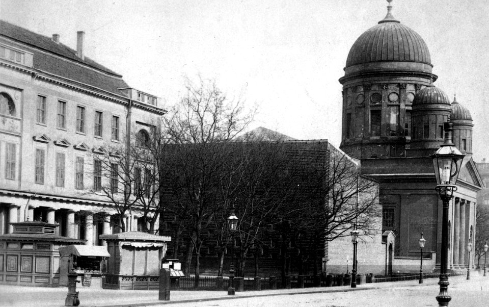 Old Berlin Stock Exchange and Berlin Cathedral 1887