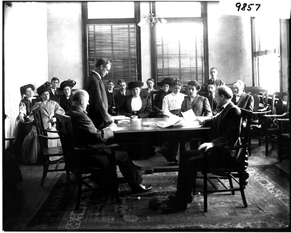 Ohio State Normal College faculty meeting 1910 (3200536926)
