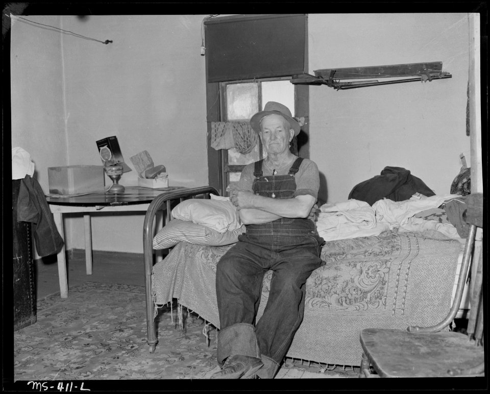 Old coal miner, 82 years old, who was active in setting up this mine. Lost his pension rights by visit outside of... - NARA - 540401