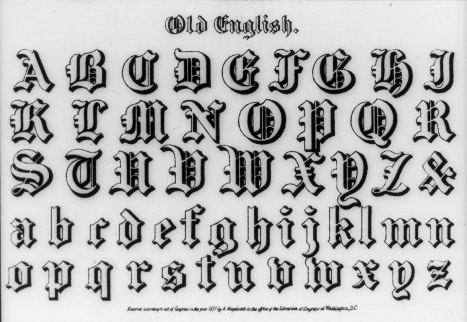 Old English alphabet LCCN2016650785