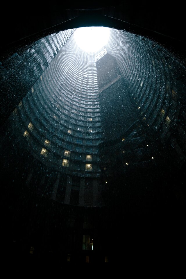 Skyscraper tower dark