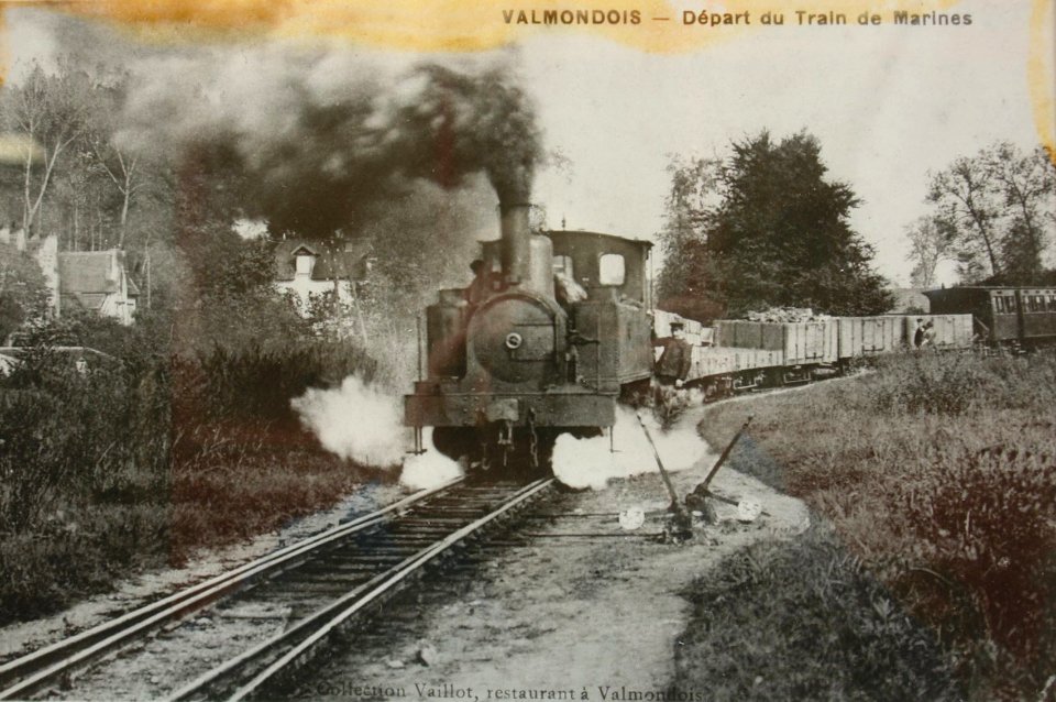 Old photograph exhibited at musée des tramways à vapeur et des chemins de fer secondaires français 01