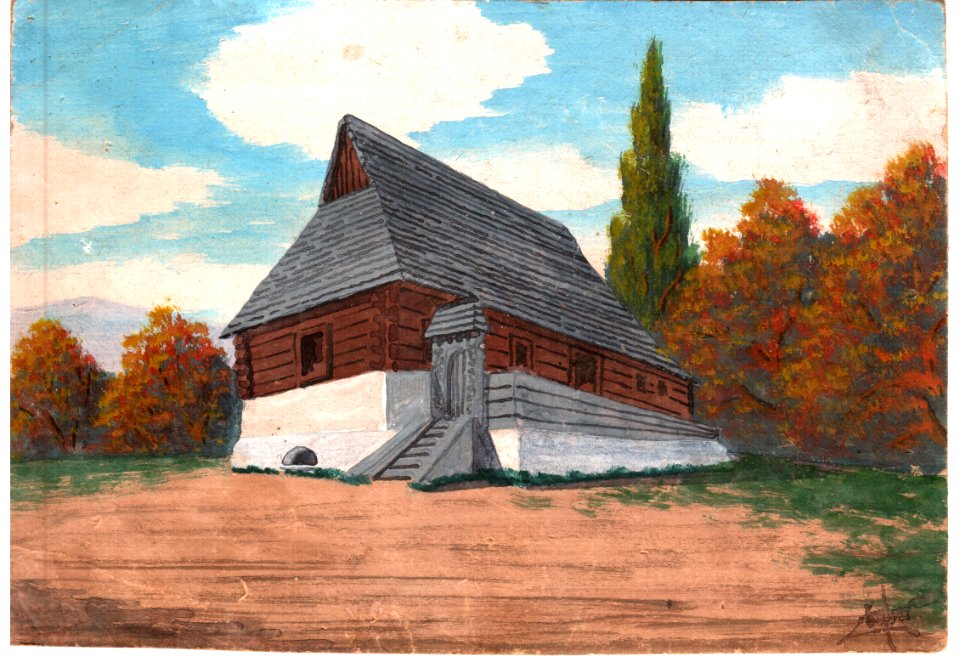 Old Székely House - painted cca 1930, watercolor