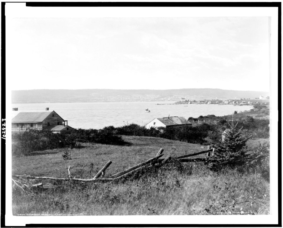 Old mission, Madeline Island, Bayfield in distance LCCN92500836