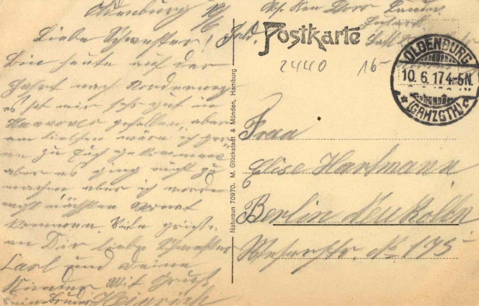 Oldenburg i. Holst., Schleswig-Holstein - Straßenansicht (back) (Zeno Ansichtskarten)