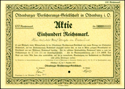 Oldenburger Versicherungs-Gesellschaft 1927 photo