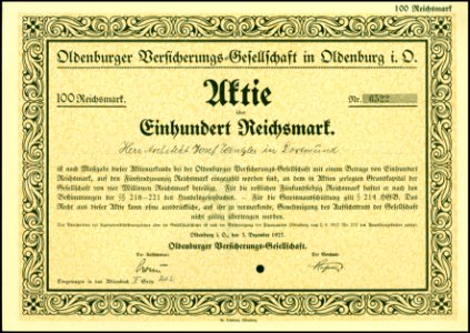 Oldenburger Versicherungs-Gesellschaft 1927