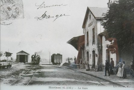 Old photograph exhibited at musée des tramways à vapeur et des chemins de fer secondaires français 11