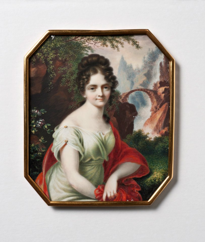 Okänd kvinna i landskap (Carl Gottlob Schmeidlers) - Nationalmuseum - 137638