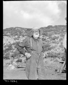 Old retired miner living in company housing project. The Bear Canyon Coal Company, Bear Canyon ^6 Mine, Vallorso, Las... - NARA - 540409