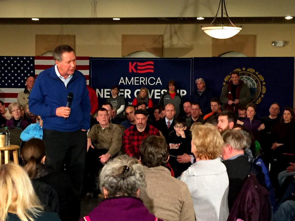 Ohio Governor John Kasich speaks during a Town Hall meeting, Feb. 8, 2016