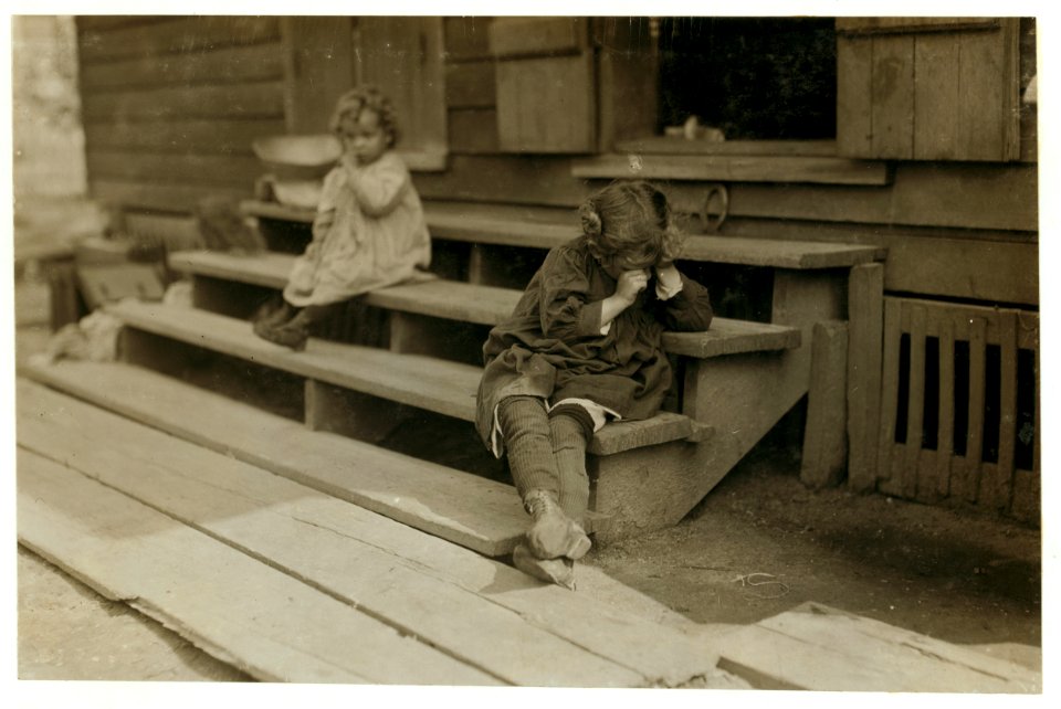 Olga Schubert, 855 Gruenwald St. The little 5 yr. old after a day's work that began about 5-00 A.M. helping her mother in the Biloxi Canning Factory, begun at an early hour, was tired out LOC cph.3a01114