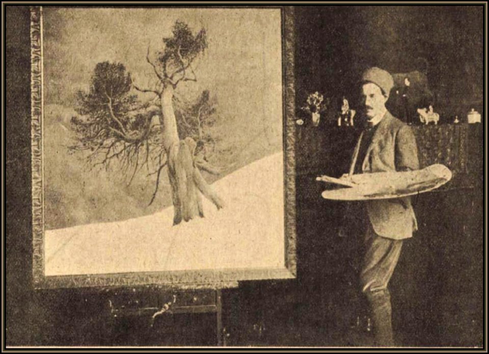 Olgyai Viktor műtermében, Vasárnapi Ujság, 1920