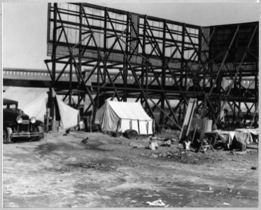 Olivehurst, 2 miles south of Marysville, Yuba County, California. Squatter community of 52 camps, ag . . . - NARA - 521739 photo