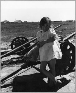 Olivehurst, Yuba County, California. Child of parents who were migratory workers, now settling in Ol . . . - NARA - 521603