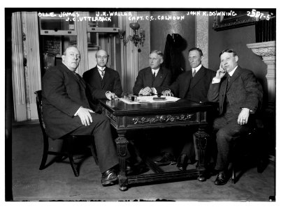 Ollie James, J.M. Waller, John R. Downing, J.C. Utterback, Capt. C.C. Calhoun LCCN2014691513