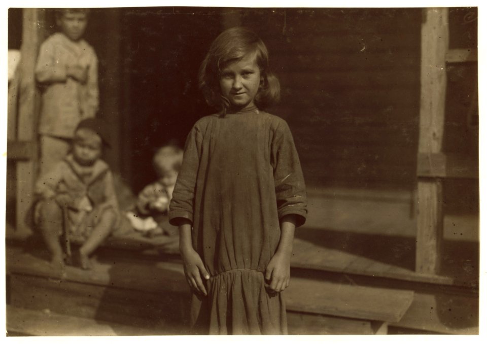 Ollie Johnson. Bible records shows her 10 years old. She goes into the Anniston Mfg. Co. regularly to help her sister Annie spin. Her mother admits it also. Says all the children learn to LOC nclc.02941