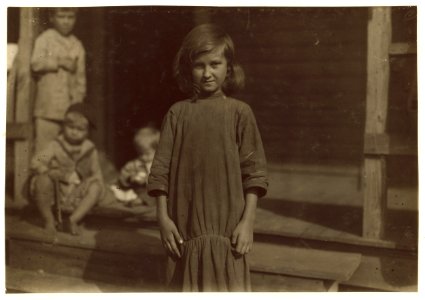Ollie Johnson. Bible records shows her 10 years old. She goes into the Anniston Mfg. Co. regularly to help her sister Annie spin. Her mother admits it also. Says all the children learn to LOC nclc.02941