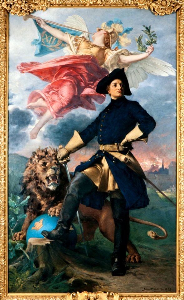 Oljemålning av Julius Kronberg föreställande Karl XII - Livrustkammaren - 30910