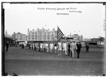 Olympic athletes coming on field LCCN2014691901