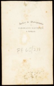 Ommeganck, Clément - carte de visite, achterzijde