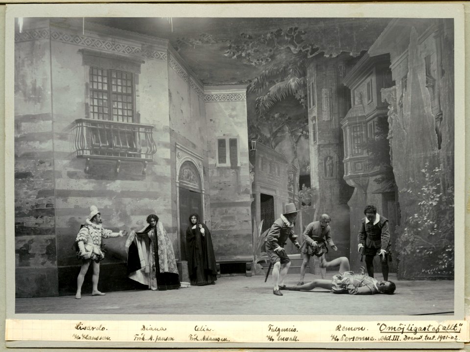 Omöjligast af allt, Dramatiska teatern 1901. Föreställningsbild - SMV - H11 032