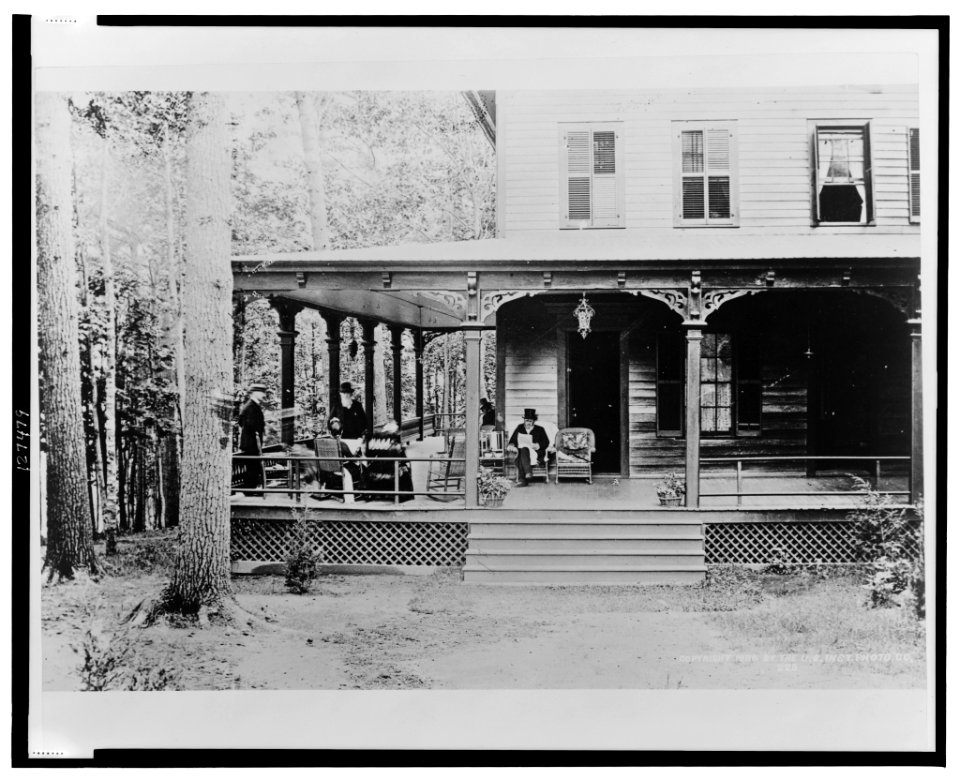 On the piazza-One of the last pictures taken-General Grant, Doctors Douglas and Shrady, and Mrs. Grant form the group LCCN2001695045