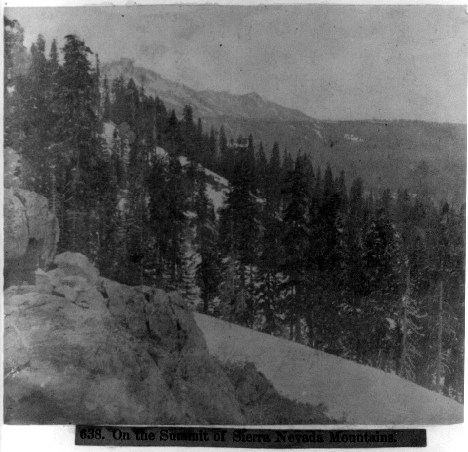 On the summit of the Sierra Nevada Mountains, Calif. LCCN2002719260