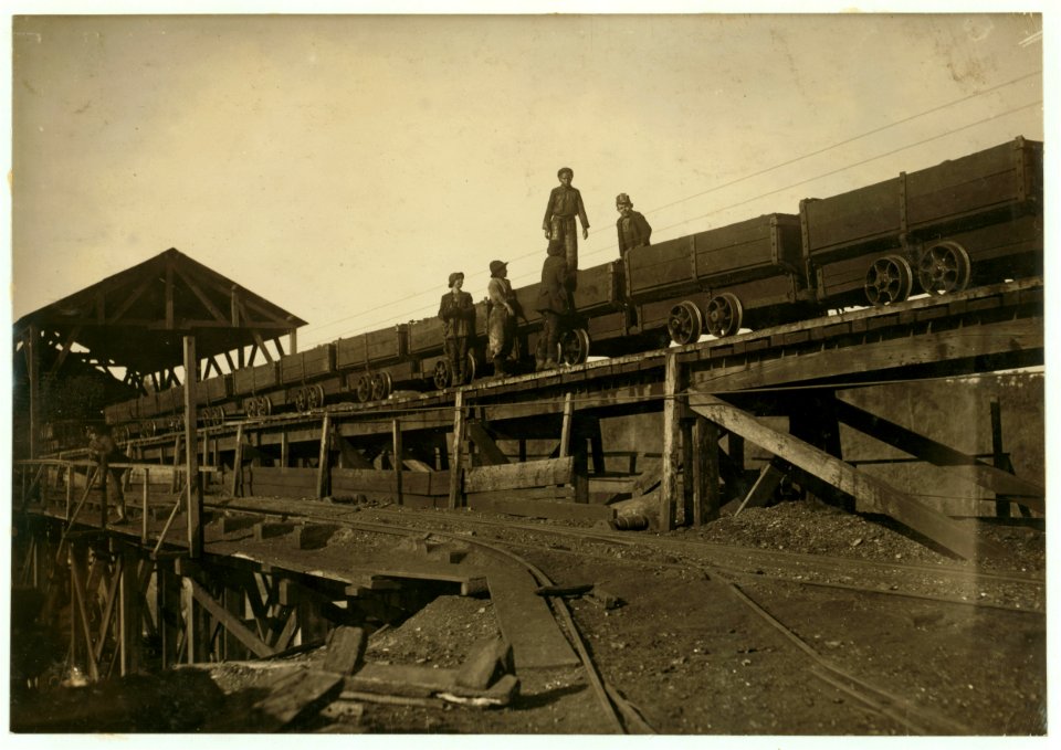 On the tipple at the Bessie Mine, Sloss-Sheffield Steel & Iron Co. by Lewis Hine