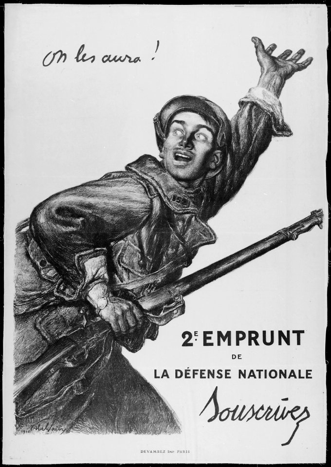 On les aura^ 2e Emprunt de la Dfense Nationale. Souscrivez. We will beat them^ 2d National Defense Loan. Subscribe. Colo - NARA - 516341