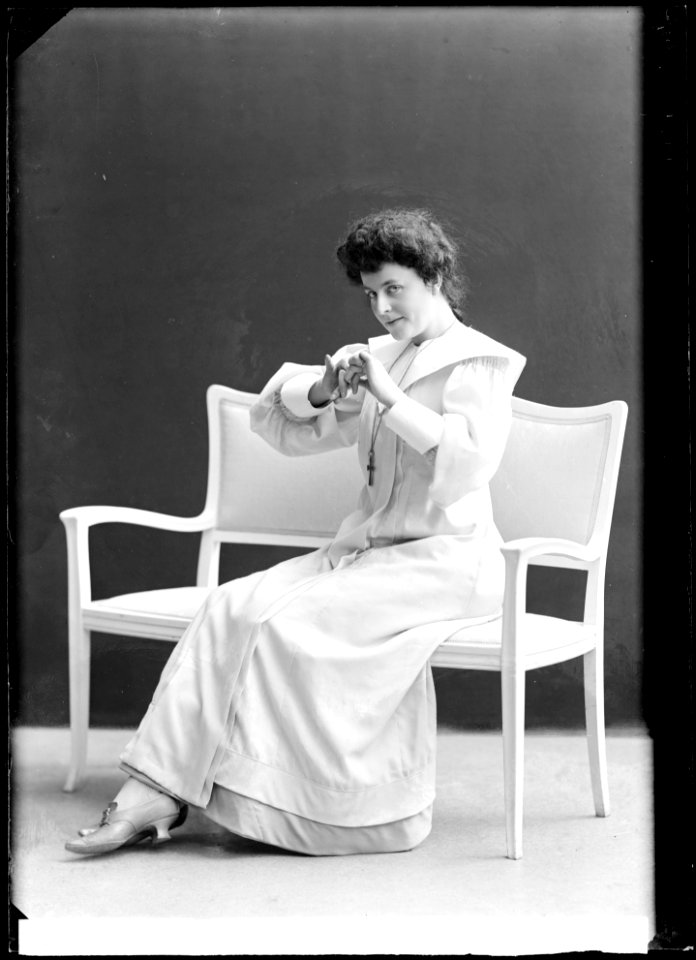 Olga Andersson in Lika barn leka bäst at Vasateatern 1907 - SMV - NA065