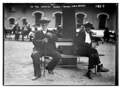 On the Garden Bench - Sailor's Snug Harbor LCCN2014697003