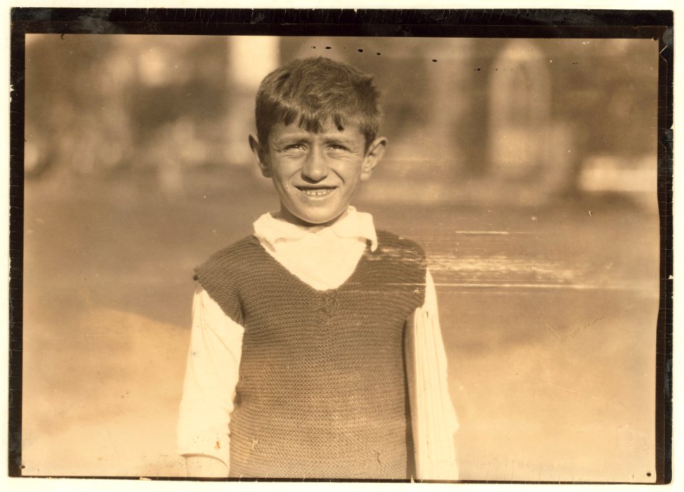 On the Green at New Haven, Conn. One of the young newsboys - Aug. 26, 1924. LOC nclc.04062