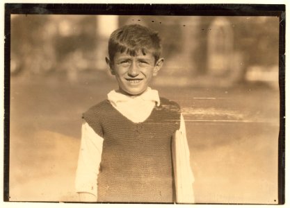 On the Green at New Haven, Conn. One of the young newsboys - Aug. 26, 1924. LOC nclc.04062