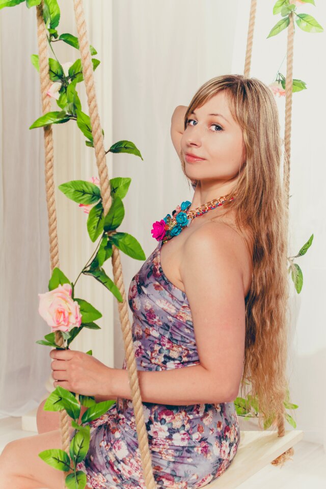 Long hair beautiful girl model