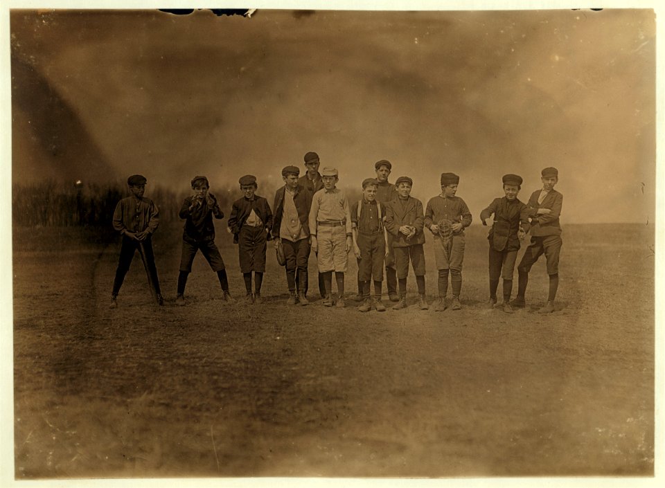 One of the ball-teams made up of boys from Natick Mills, Natick, R. I. Saturday P.M. April 17, 1909. LOC nclc.01676