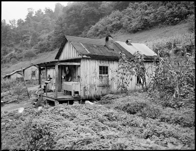 One of the houses rented to miners in this mine. P V & K Coal Company, Clover Gap Mine, Lejunior, Harlan County... - NARA - 541360