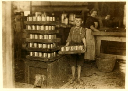 One of the small boys in J. S. Farrand P(ac)king Co. and a heavy load. J. W. Magruder, witness. LOC cph.3a15222