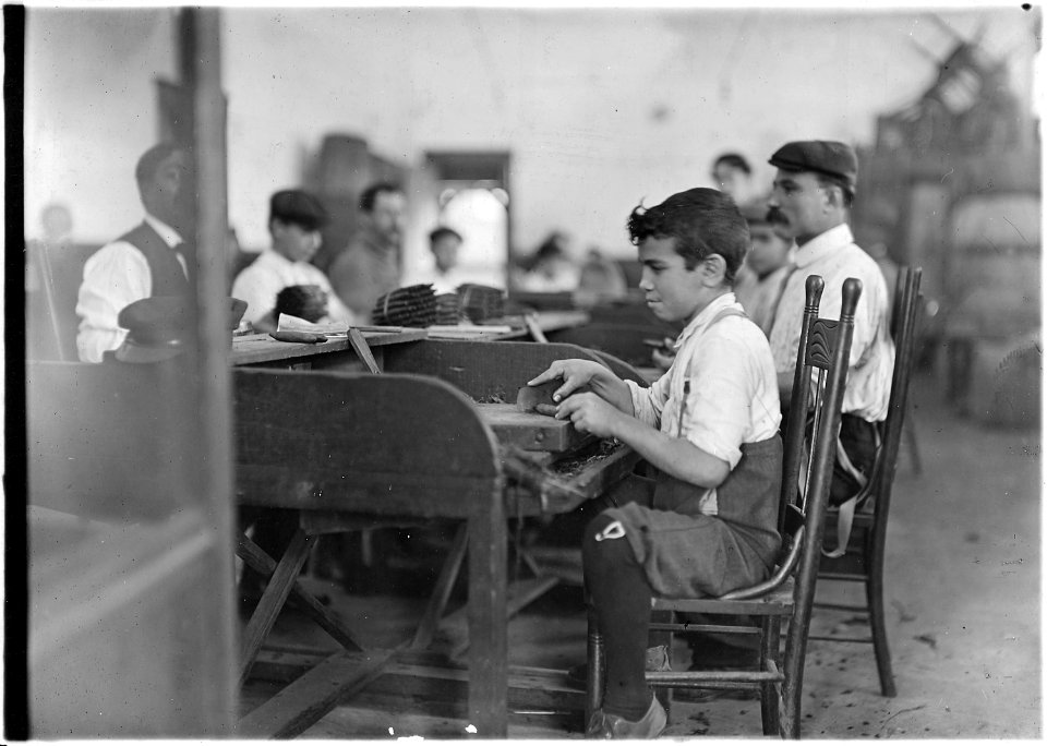 One of the smallest apprentices I found in School Factory. Work being slack. Tampa, Fla. - NARA - 523165