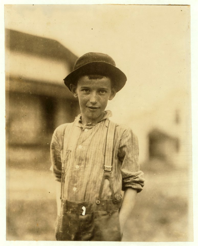 One of the smallest boys I found at the Converse Manufacturing Co., Converse, S.C. just beginning to spin. 33 cents a day. Very few young children here but I was told it was due to the LOC nclc.02597