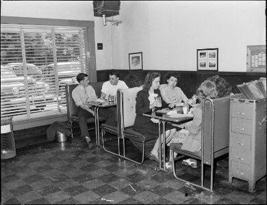 One corner of the grill-soda fountain owned and operated by the company. Koppers Coal Div., Kopperston Mines... - NARA - 540948