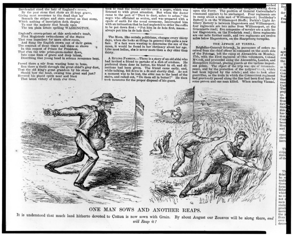 One man sows and another reaps LCCN95522040