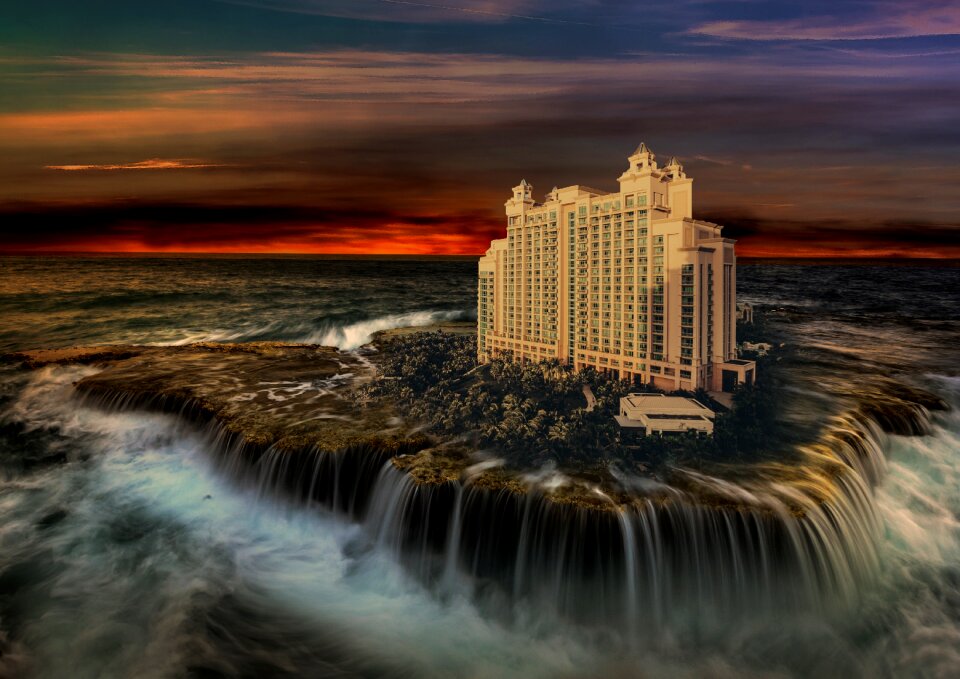 Landscape sea city