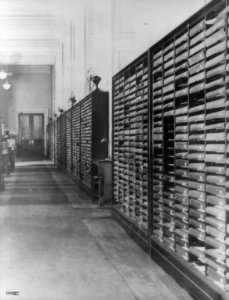 One of the stacks in the Library of Congress, Washington, D.C. LCCN2011647043