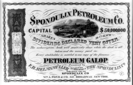 One Share of Stock in the Spondulix Petroleum Co. LCCN2001701352