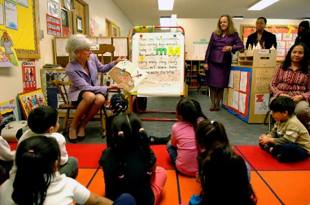 On Thursday, February 17, HHS Secretary Kathleen Sebelius visited the Judy Hoyer Early Learning Center at Cool Springs Elementary School in Adelphi, Maryland