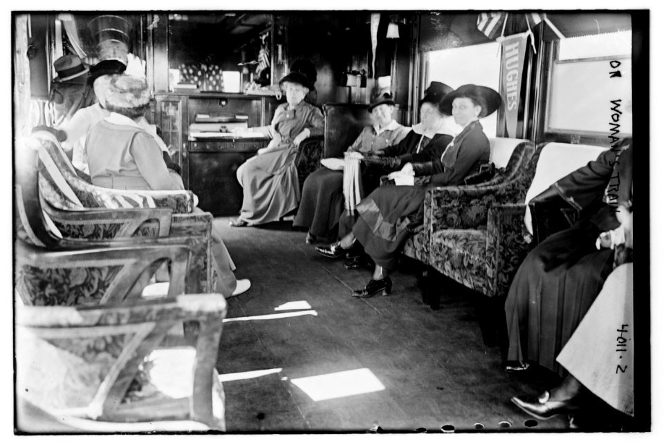 On woman's train LCCN2014702909