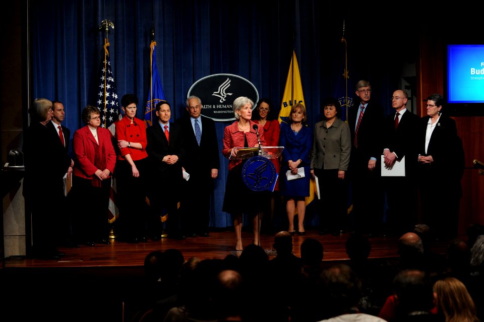 On February 14, 2011 Secretary Katheleen Sebelius joined other HHS leadership to discuss the President's proposed fiscal year 2012 budget