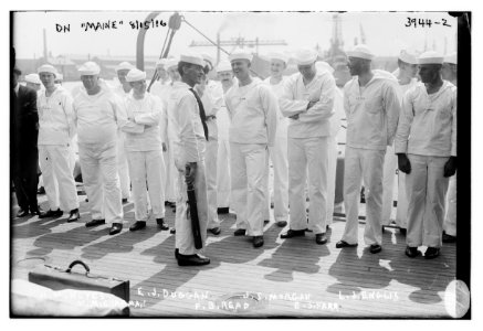 On MAINE, H.M. Noyes, M.M. Chapman, E.J. Duggan, F. B. Read, J.S. Morgan, E.S. Farr, L.J. Englis LCCN2014702431
